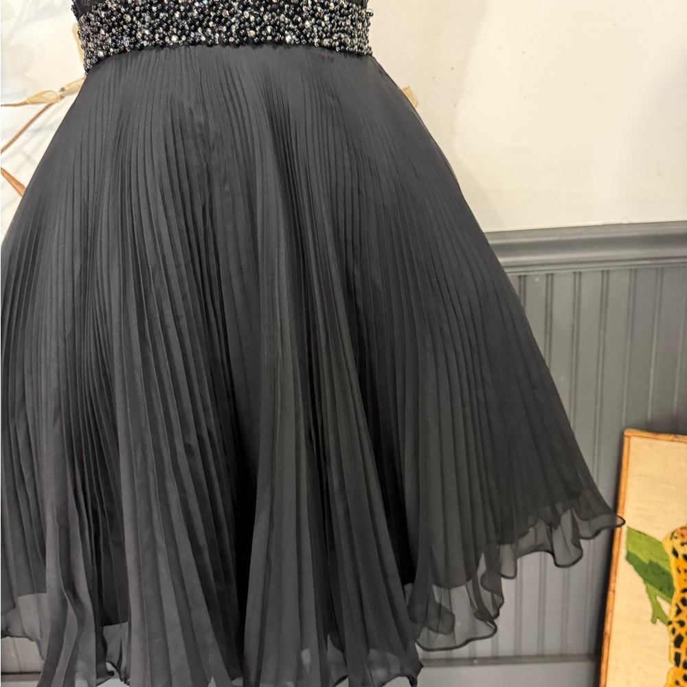 JVN by Jovani Black Halter Prom Dress - Picture 6 of 12